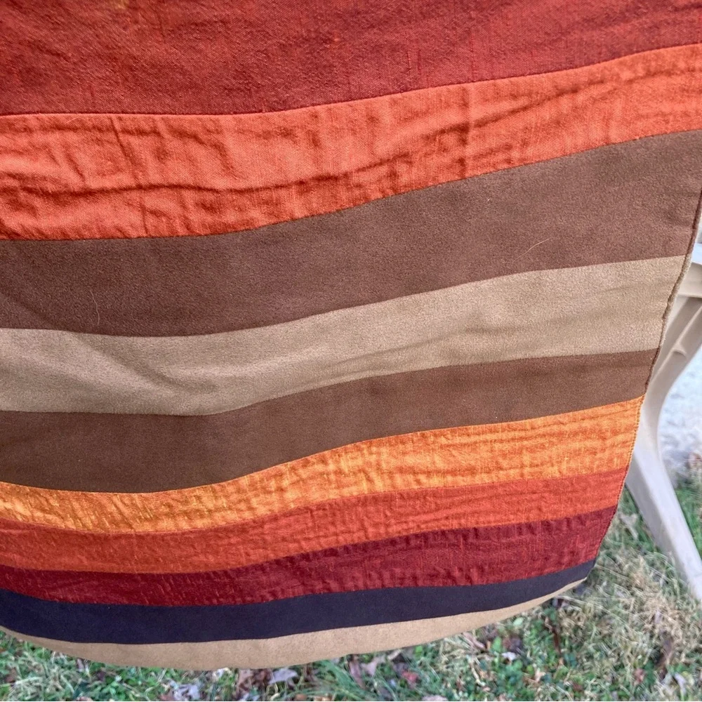 CRATE and BARREL Striped Multicolor Table Runner 14 x 90 inches